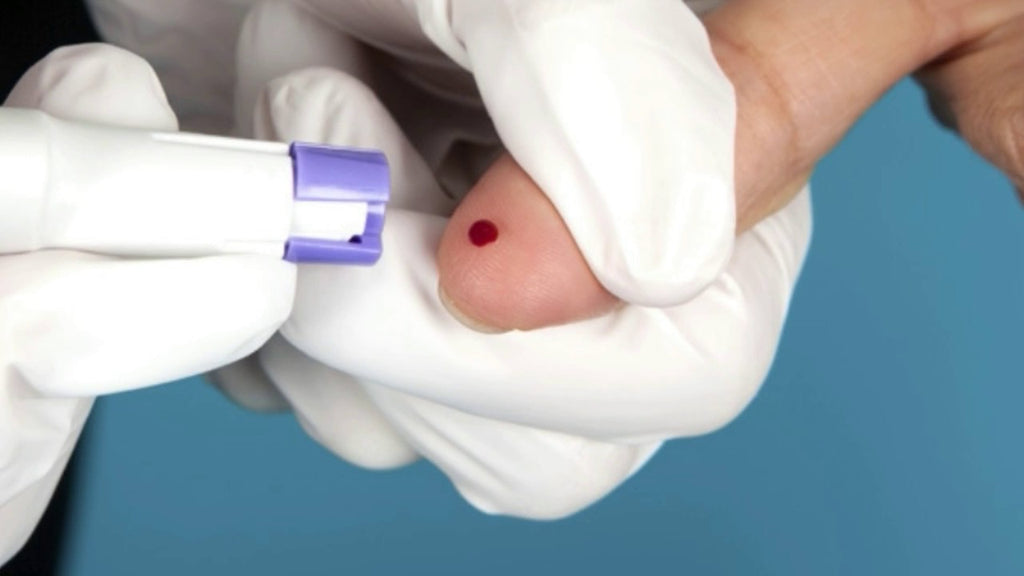 Finger prick blood test for STI testing